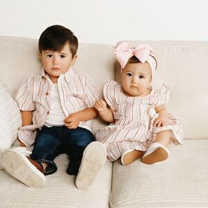 Striped Multicolor Kids Button Down Shirt